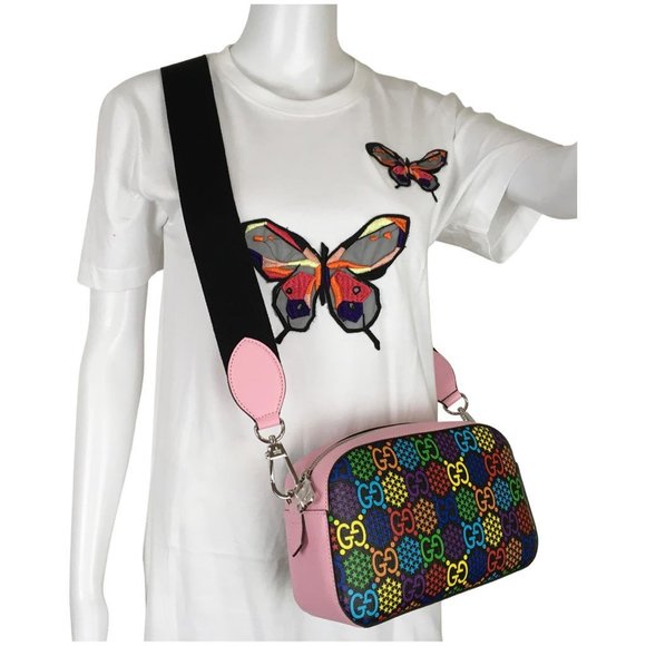 Gucci Women's GG Supreme Monogram Web Shoulder Bag Multicolor Sz Small DM15 - Picture 11 of 15